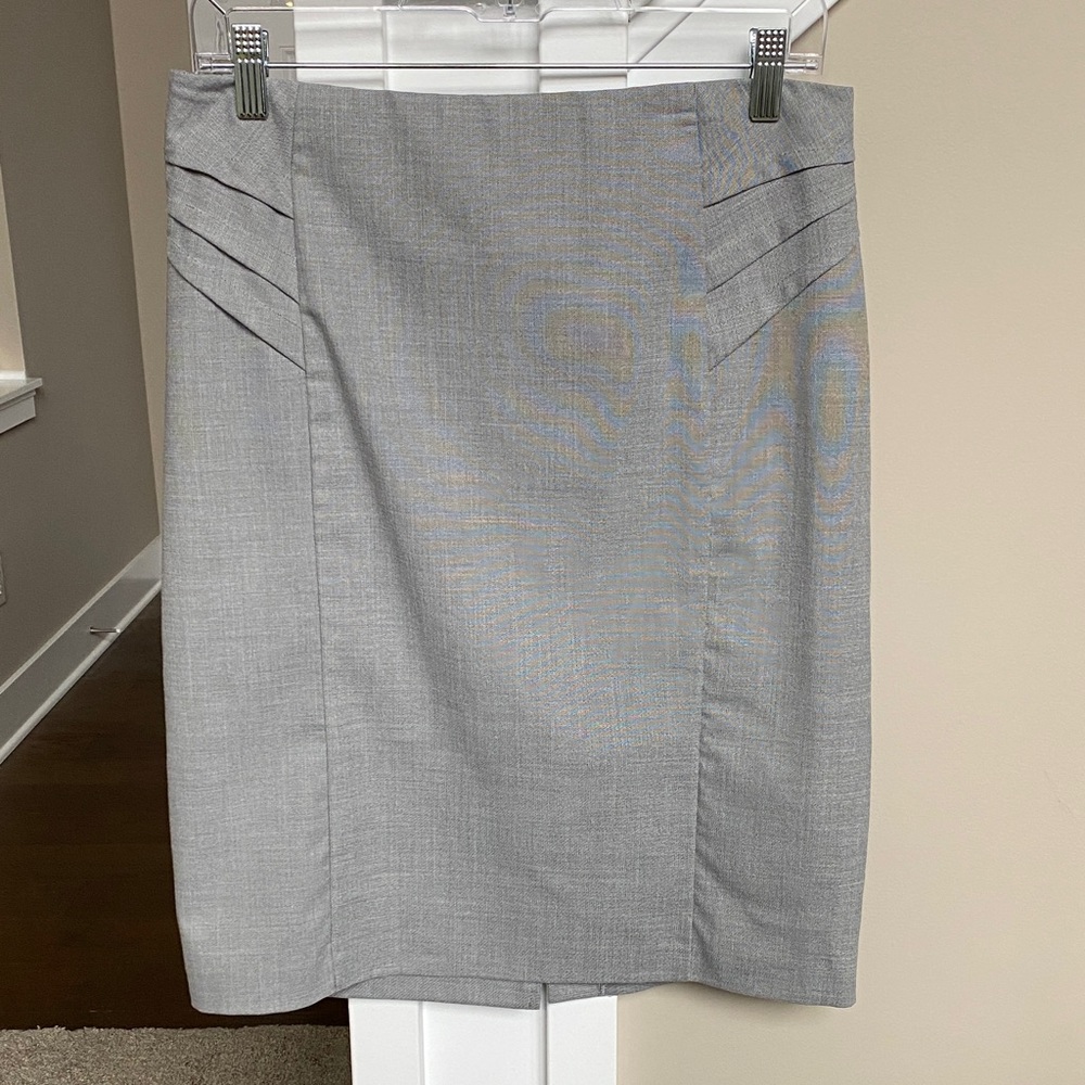 New York & Company Light Gray Pencil Skirt